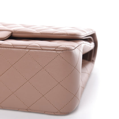 Chanel Lambskin Quilted Jumbo Double Flap Dark Beige 11 of 12