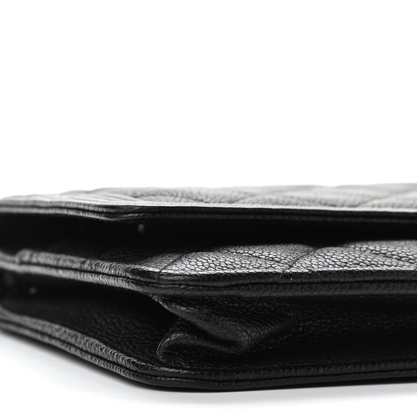 Caviar Quilted Boy Wallet On Chain WOC Black