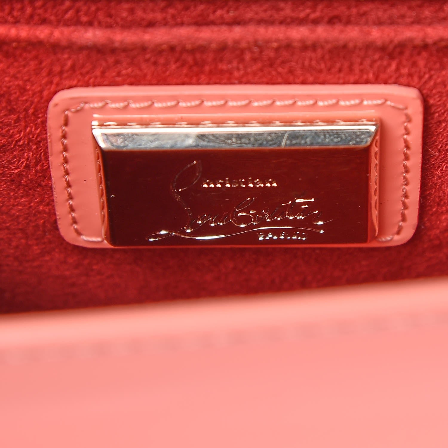 Christian Louboutin Patent Vero Dodat Clutch Flamingo 7 of 7