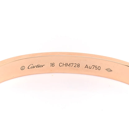 Cartier 18K Pink Gold LOVE Bracelet 16 4 of 6