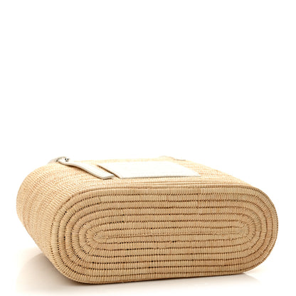 Loewe Raffia Square Small Basket Tote Bag Natural White 4 of 10
