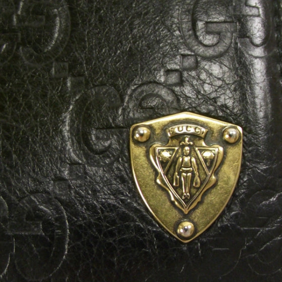 Guccissima Crest Bi-Fold Wallet Black