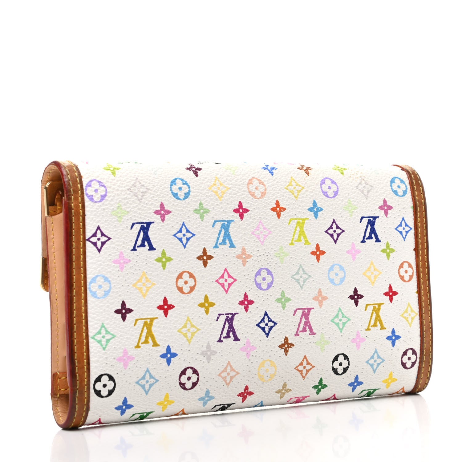Louis Vuitton Monogram Multicolor Porte Tresor International Wallet White 3 of 8