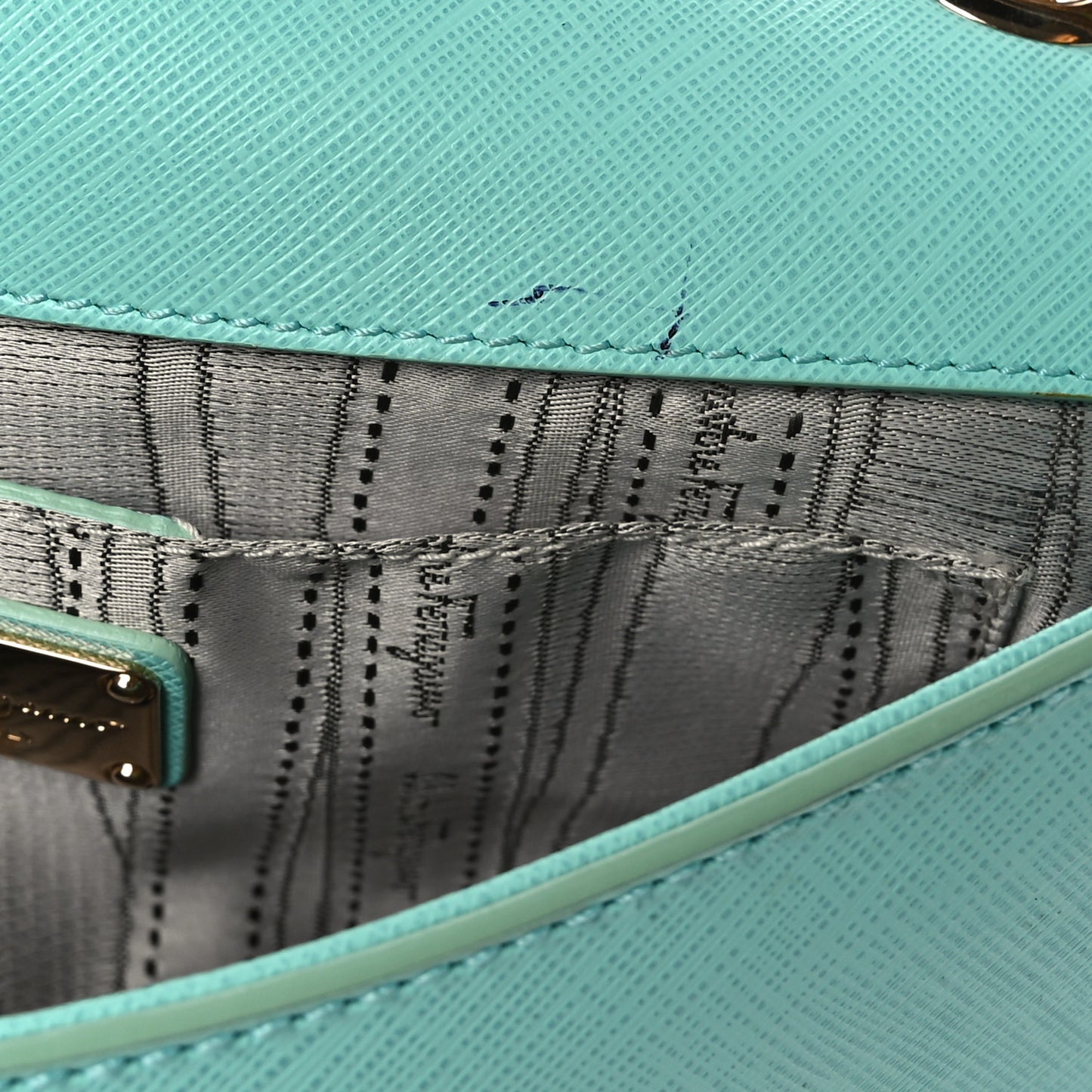 Hammered Calfskin Gancini Flap Blue