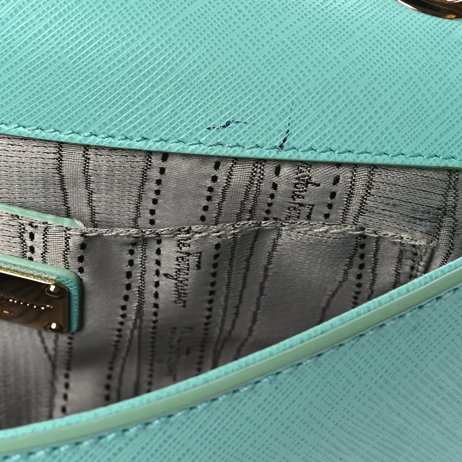Salvatore Ferragamo Hammered Calfskin Gancini Flap Blue 9 of 9