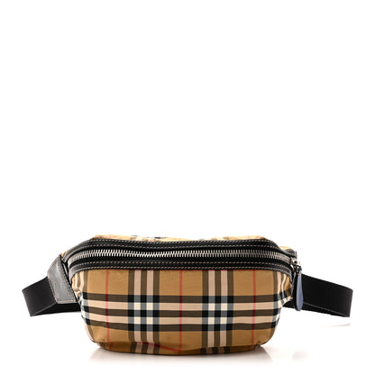 Burberry Nylon Vintage Check Medium Sonny Bum Bag Archive Beige Black 1 of 10