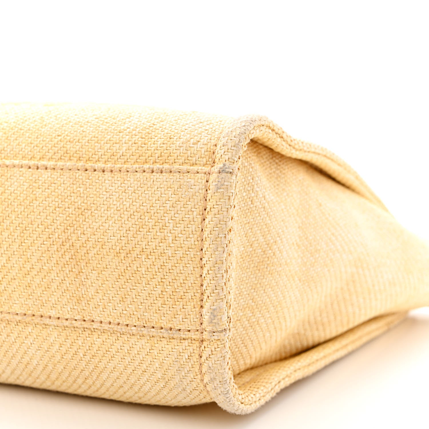 Chanel Canvas Mini Deauville Tote Light Yellow 12 of 22
