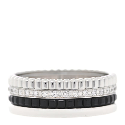 Boucheron 18K White Gold PVD Diamond Small Quatre Black Edition Ring 52 6 3 of 6