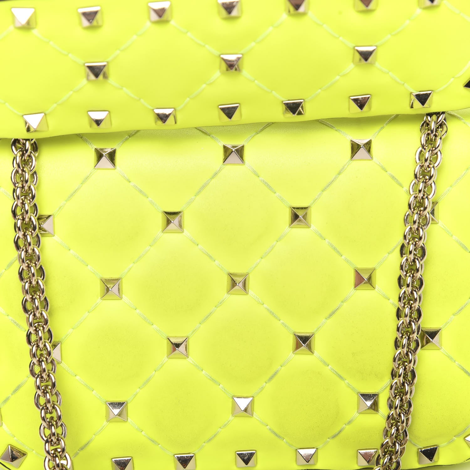 Valentino Garavani Calfskin Micro Rockstud Spike Shoulder Bag Lime 10 of 10