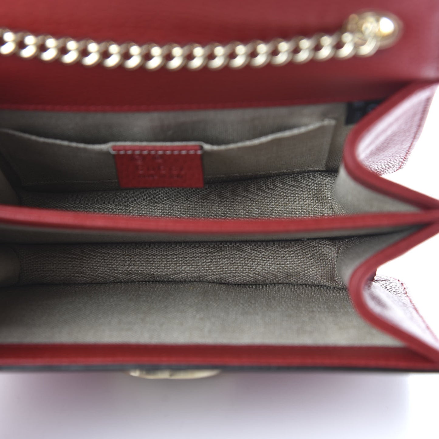 Dollar Calfskin Small Interlocking G Shoulder Bag Red