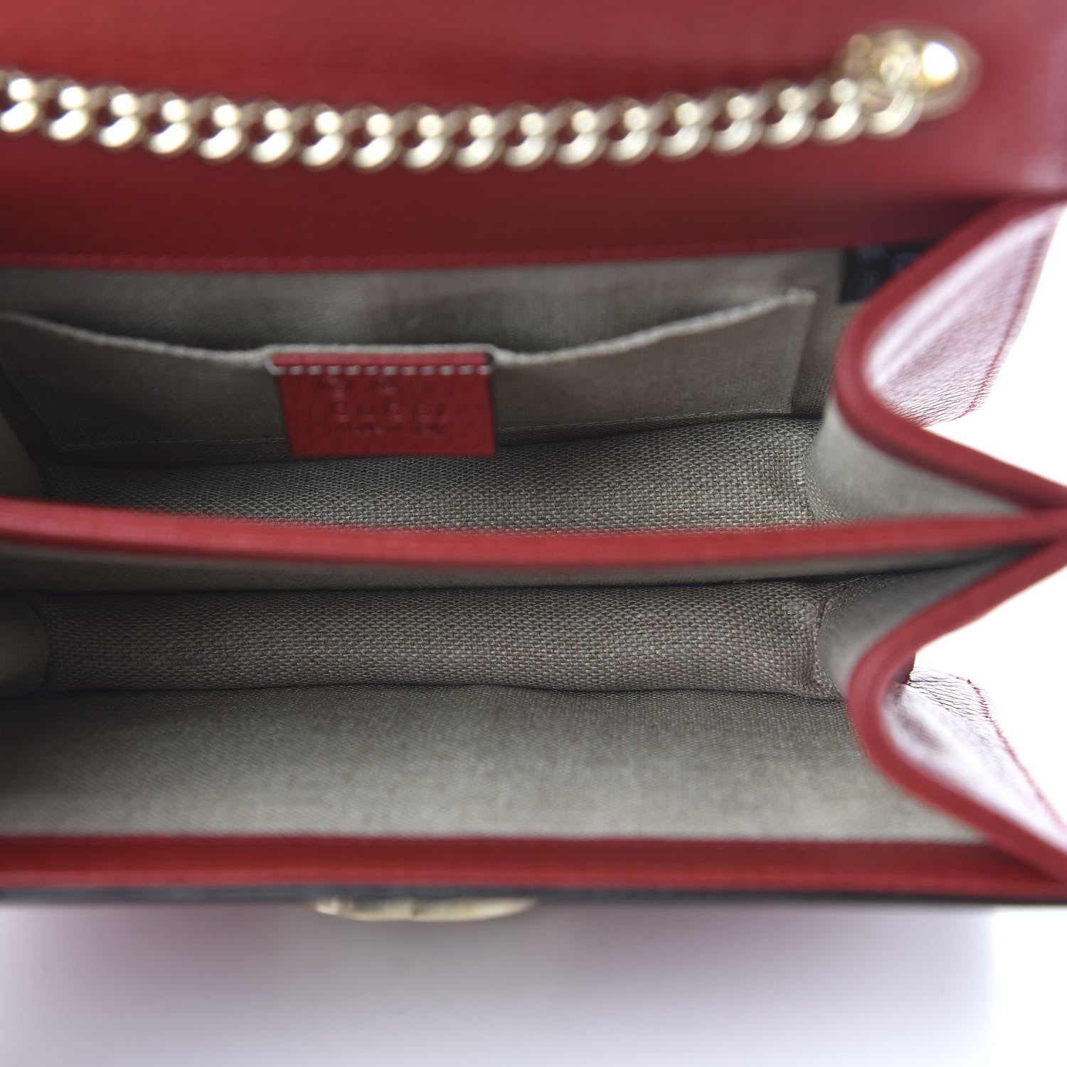Gucci Dollar Calfskin Small Interlocking G Shoulder Bag Red 5 of 10