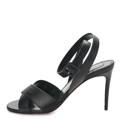 Christian Louboutin Calfskin Mariza 85 Sandals 37 Black 1 of 9