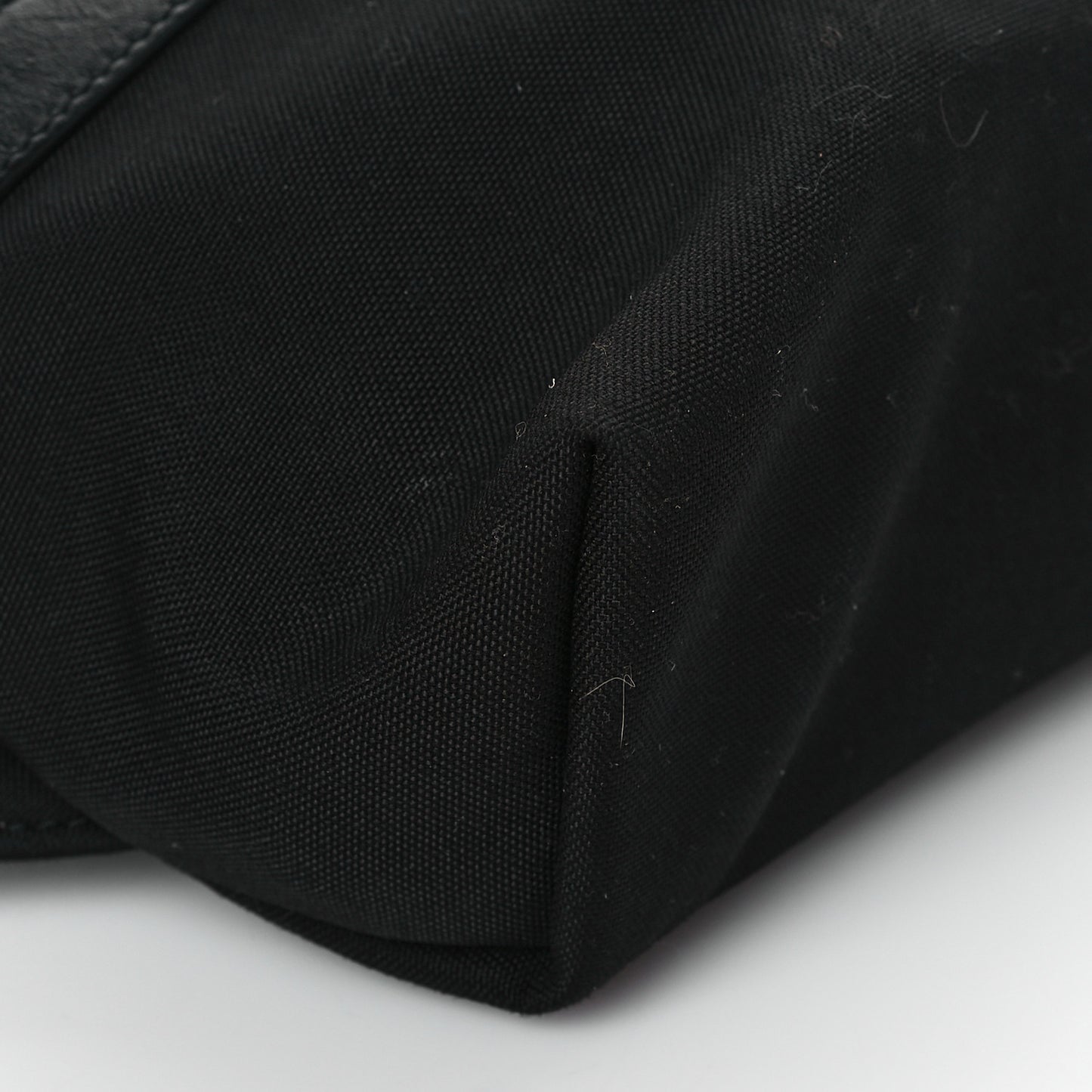 Canvas Calfskin City Belt Bag Black