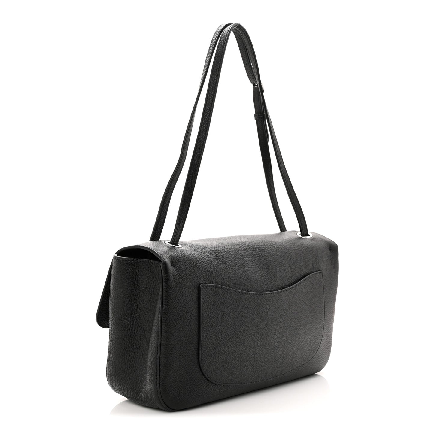 Grained Calfskin Souplissimo Maxi Flap Black