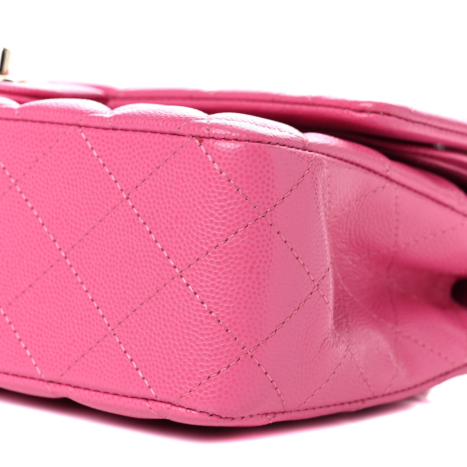 Chanel Caviar Quilted Medium Double Flap Dark Pink 9 of 10