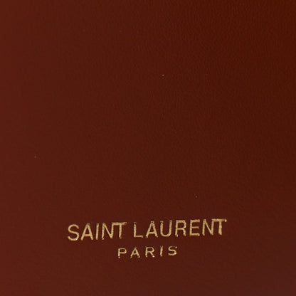 Saint Laurent Classic Toile Monogram A6 Agenda Sleeve Chocolate Kaki 6 of 6