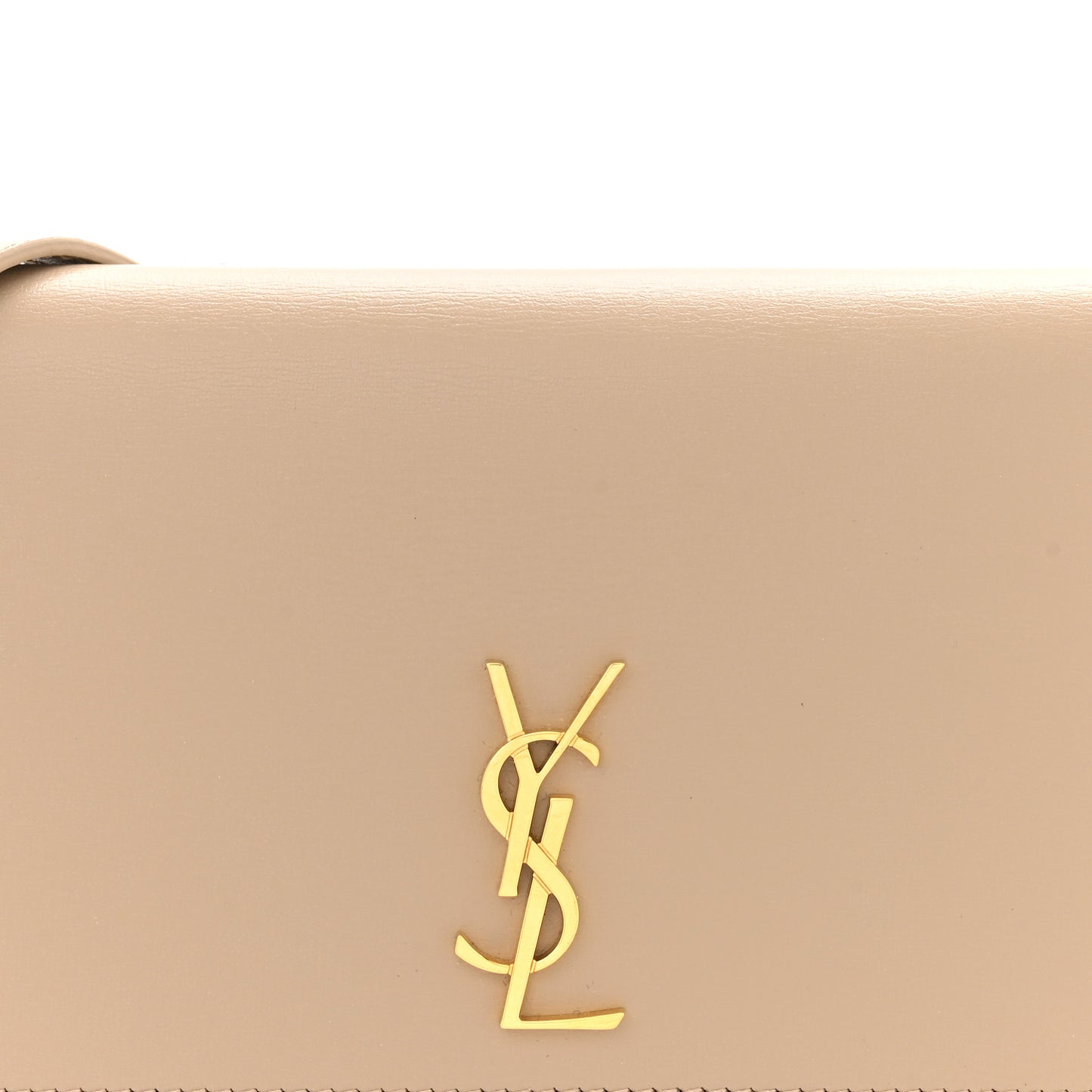Smooth Calfskin Monogram Phone Holder Crossbody Dark Beige