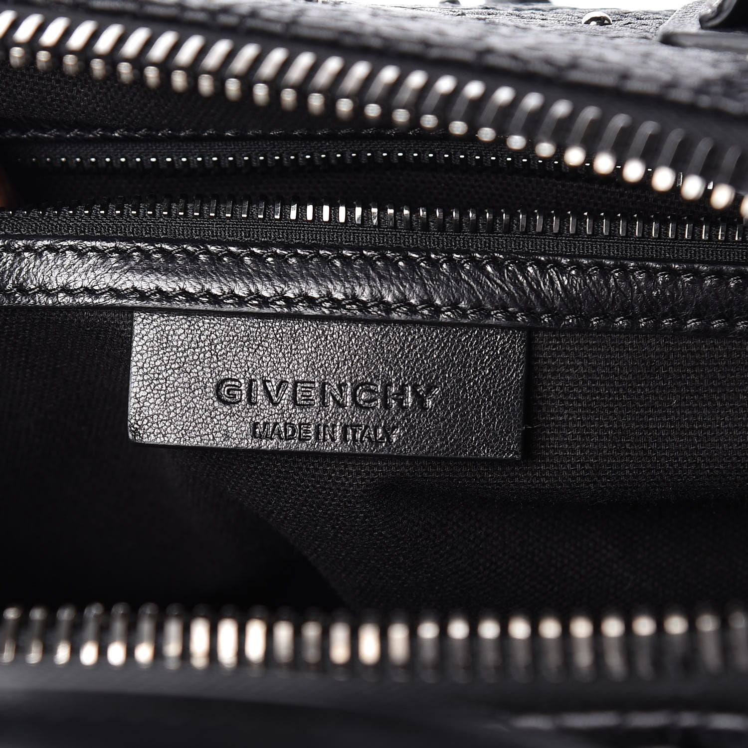 Givenchy Lambskin Logo Embossed Small Studded Antigona Black 8 of 18