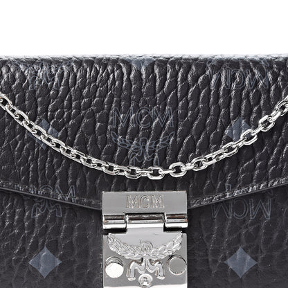 MCM Visetos Patricia Continental Crossbody Wallet Black 8 of 8