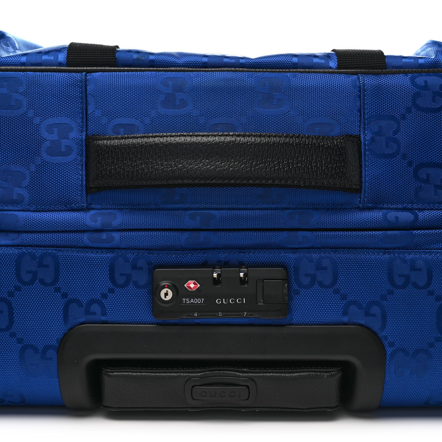 Gucci Econyl Nylon Monogram Off The Grid Suitcase Guilted Blue