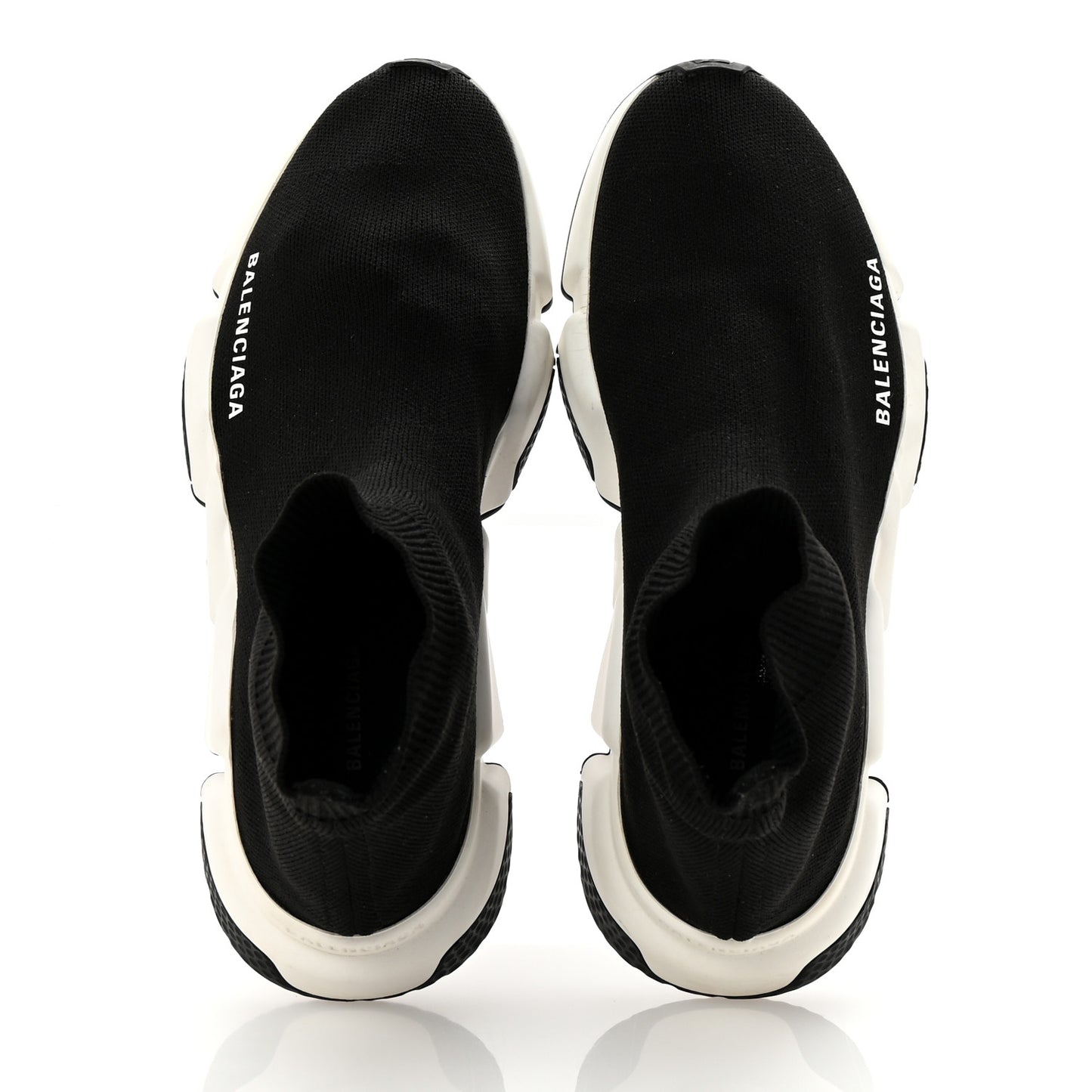 Neoprene Knit Womens Speed Sneakers 37 Black White