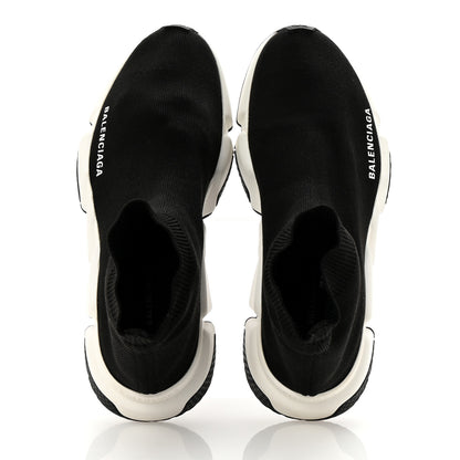 Balenciaga Neoprene Knit Womens Speed Sneakers 37 Black White 2 of 10