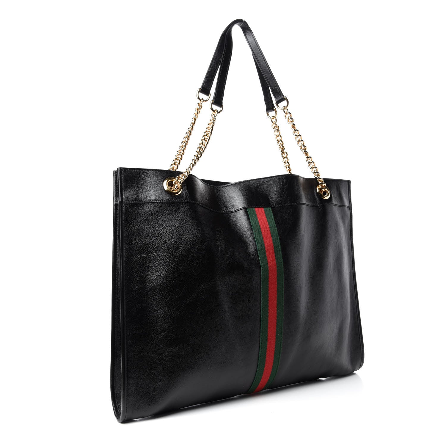 Gucci Calfskin Large Rajah Chain Tote Black 3 of 12