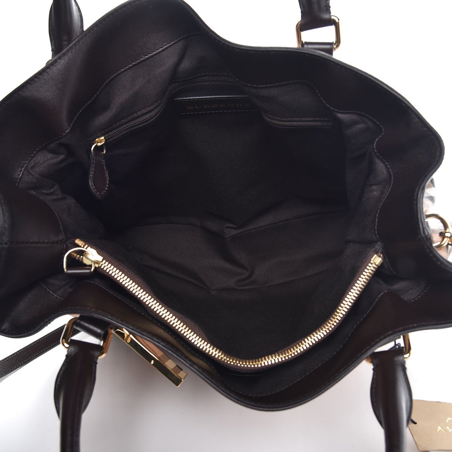 Haymarket Check Medium Golderton Tote Chocolate