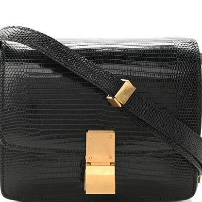 Celine Lizard Small Classic Box Flap Bag Black 8 of 10