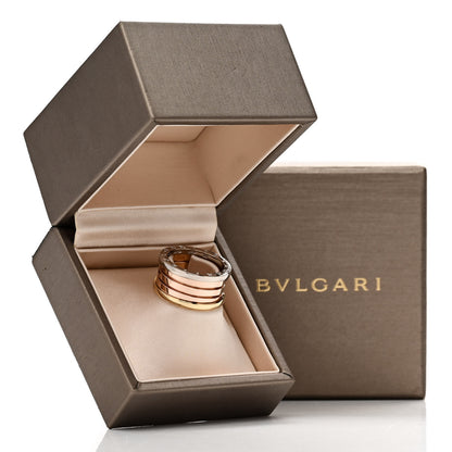 Bulgari 18K Rose White Yellow Gold B.Zero1 Four-Band Ring 54 6.75 8 of 8