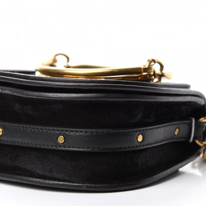 Chloe Calfskin Suede Small Nile Bracelet Bag Black 7 of 10