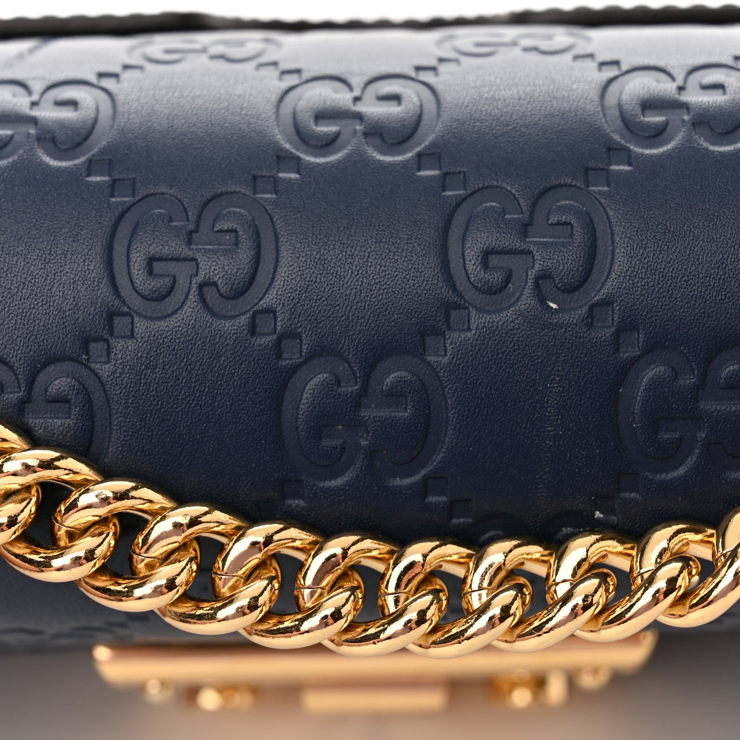 Gucci Guccissima Small Padlock Shoulder Bag Blue Agata 12 of 17