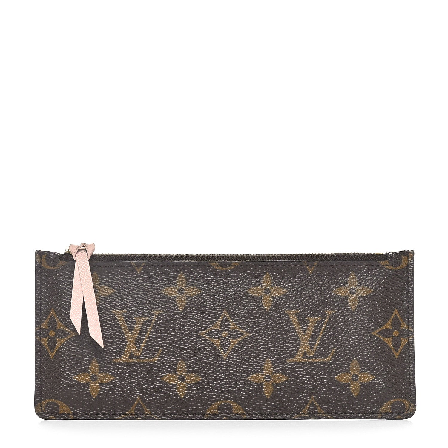 Louis Vuitton Monogram Felicie Chain Wallet Zippered Insert Rose Ballerine 1 of 6