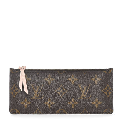 Louis Vuitton Monogram Felicie Chain Wallet Zippered Insert Rose Ballerine 1 of 6