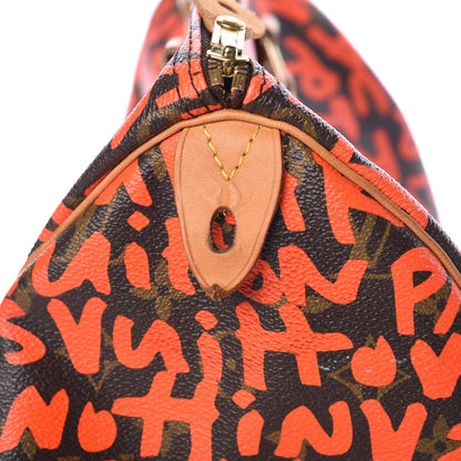 Louis Vuitton Monogram Graffiti Speedy 30 Orange 8 of 19