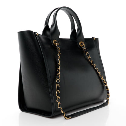 Chanel Caviar Small Studded Deauville Tote Black 3 of 15