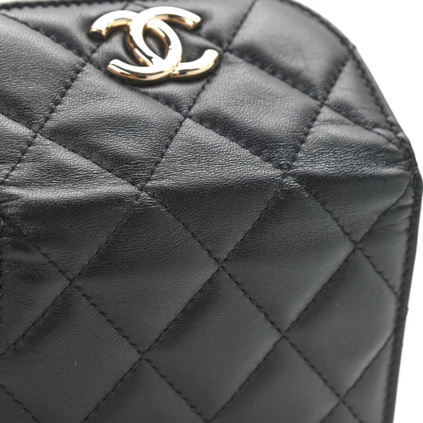Lambskin Quilted Waist Bag Black
