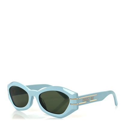 Christian Dior Acetate DiorSignature B1U Butterfly Sunglasses Light Blue 1 of 8