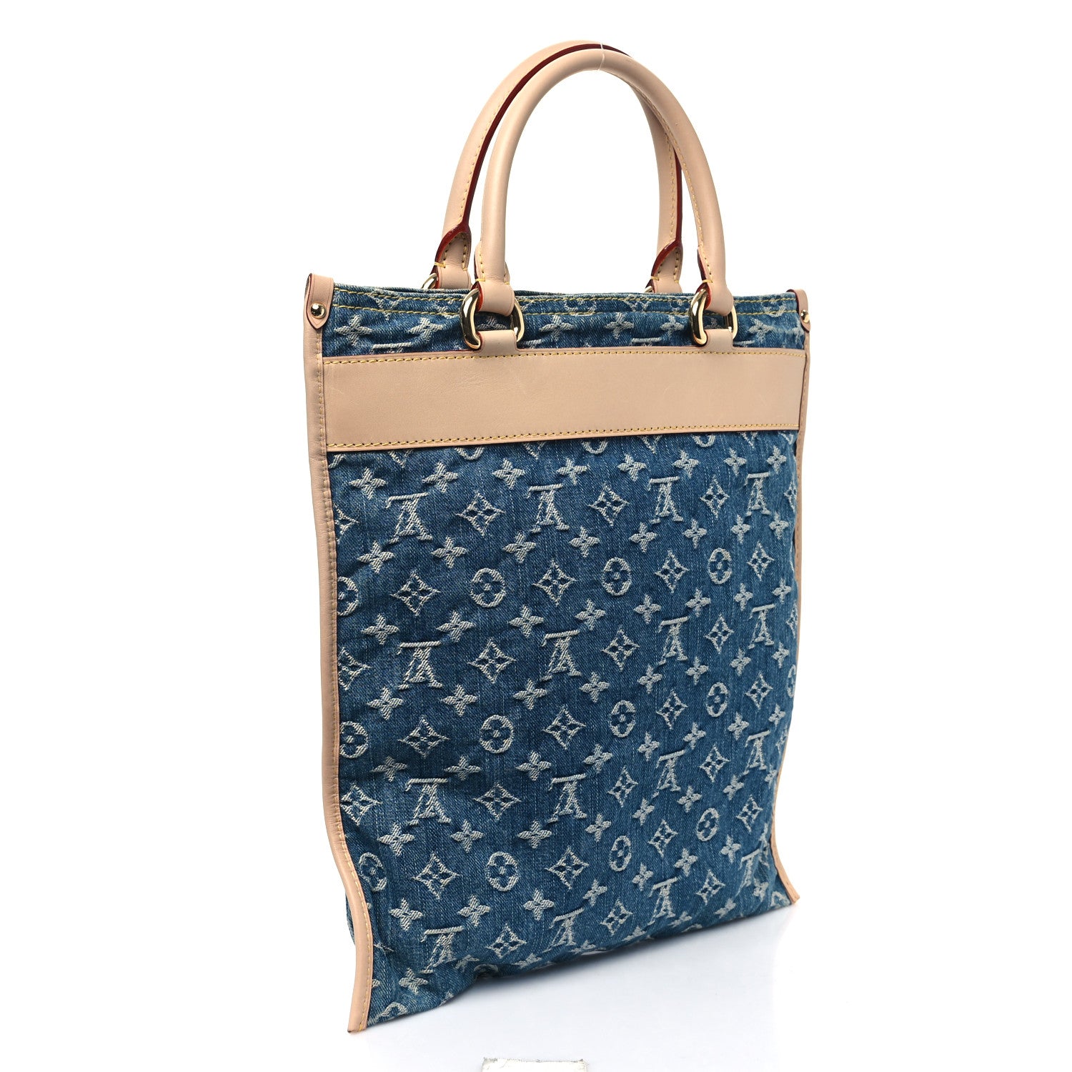 Louis Vuitton Monogram Denim Sac Plat Blue 3 of 13
