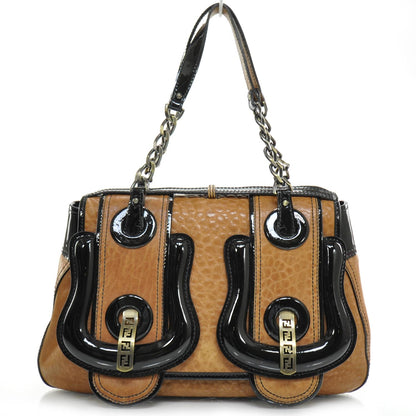 Fendi Nappa Patent B Bag Osso Black 1 of 9