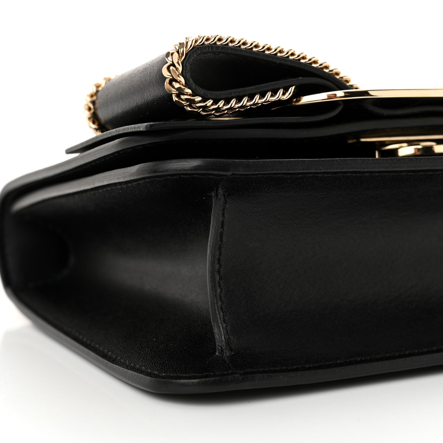 Salvatore Ferragamo Calfskin Chain Mini Vara Bow Crossbody Bag Black 8 of 12