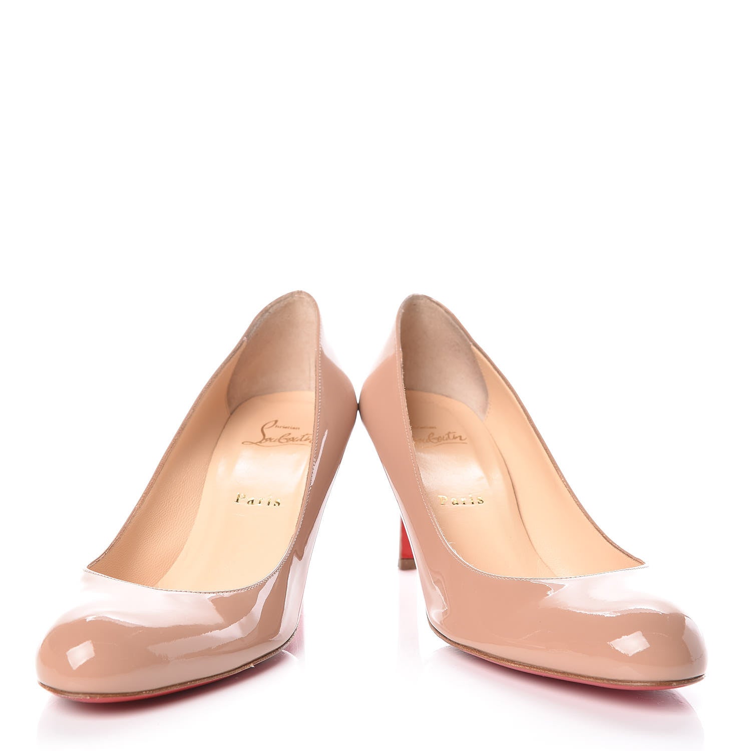 Christian Louboutin Patent Simple 70 Pumps 39.5 Nude 6 of 10