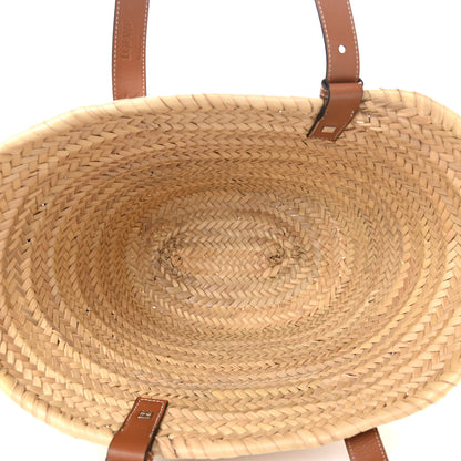 Loewe Raffia Large Basket Tote Bag Natural Tan 5 of 9