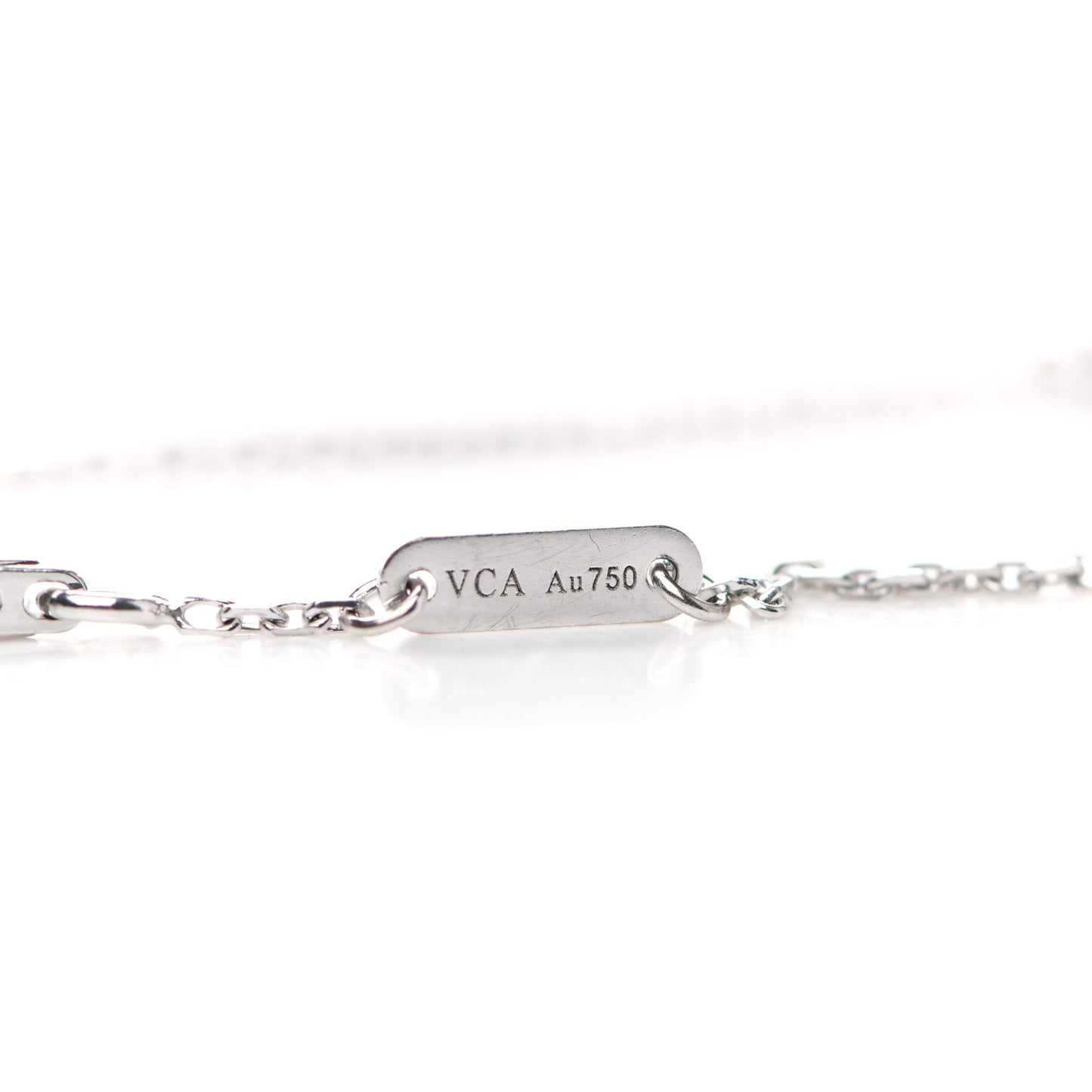 18K White Gold Diamond Sweet Alhambra Bracelet