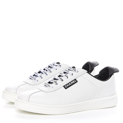 Chanel Calfskin CC Sneakers 35.5 White 3 of 10