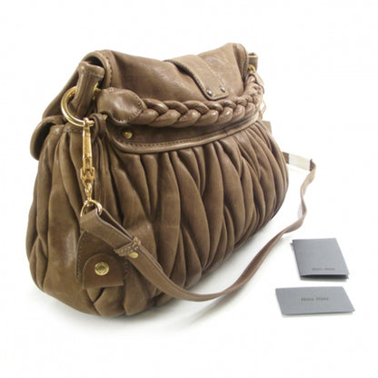 Miu Miu Leather Matelasse Coffer Hobo Cuoio 3 of 11