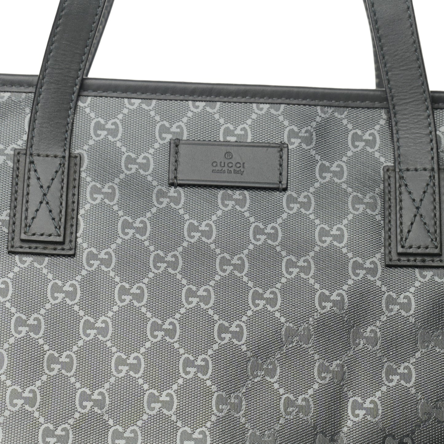 Imprime Monogram Large Zippered Shopping Tote Pewter