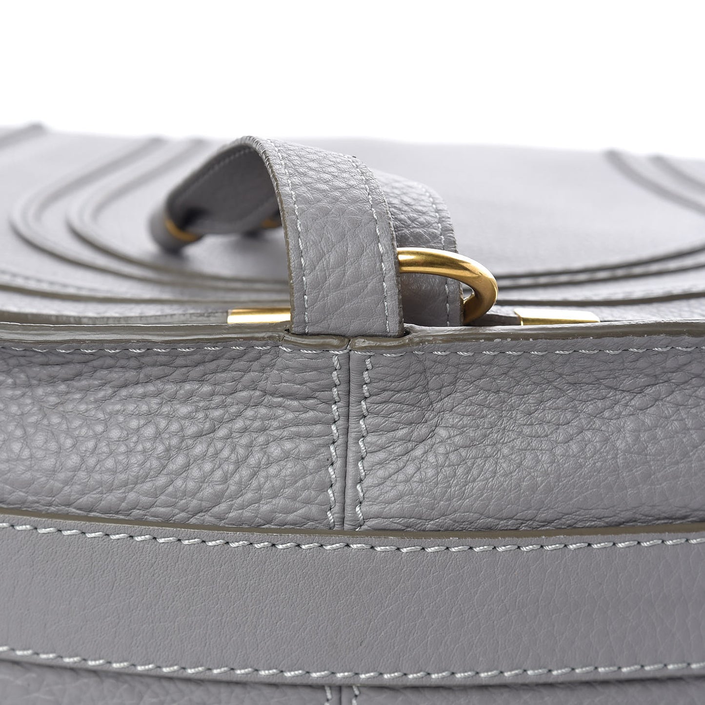 Calfskin Medium Marcie Round Crossbody Bag Cashmere Grey
