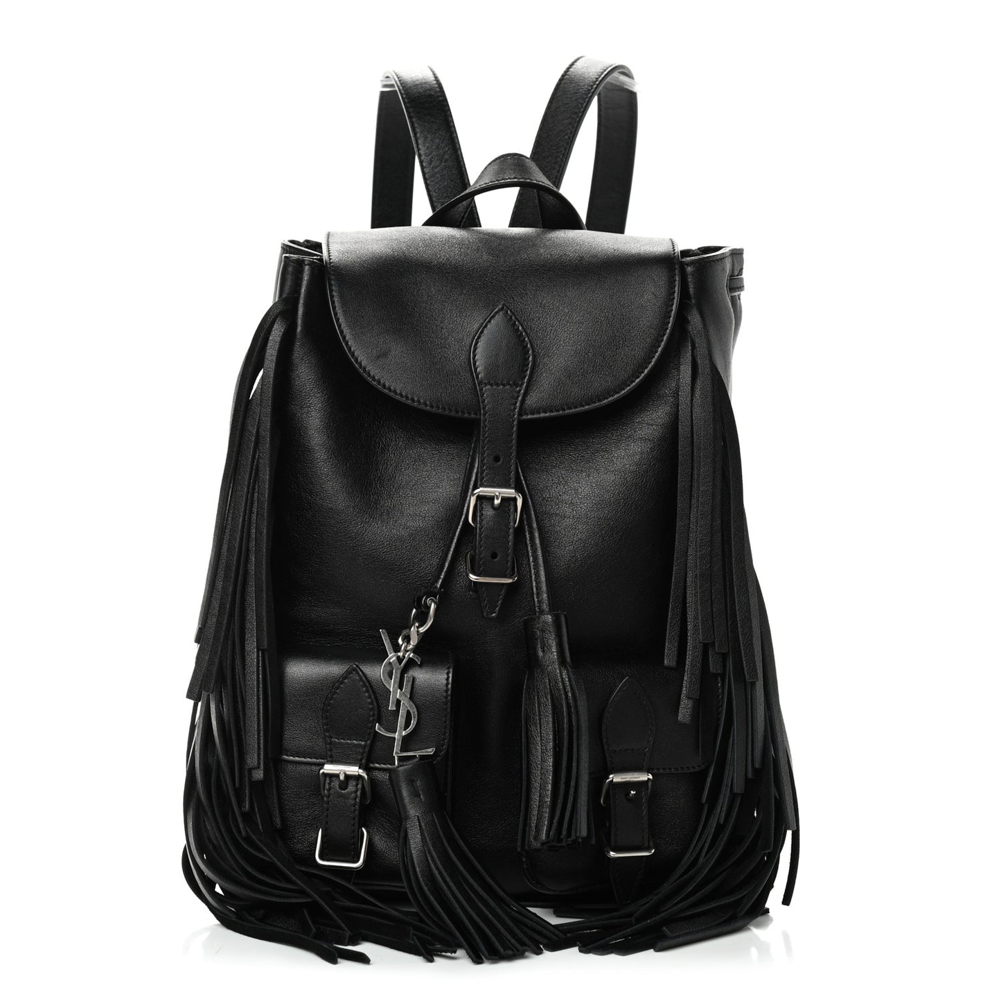 Calfskin Fringe Festival Backpack Black