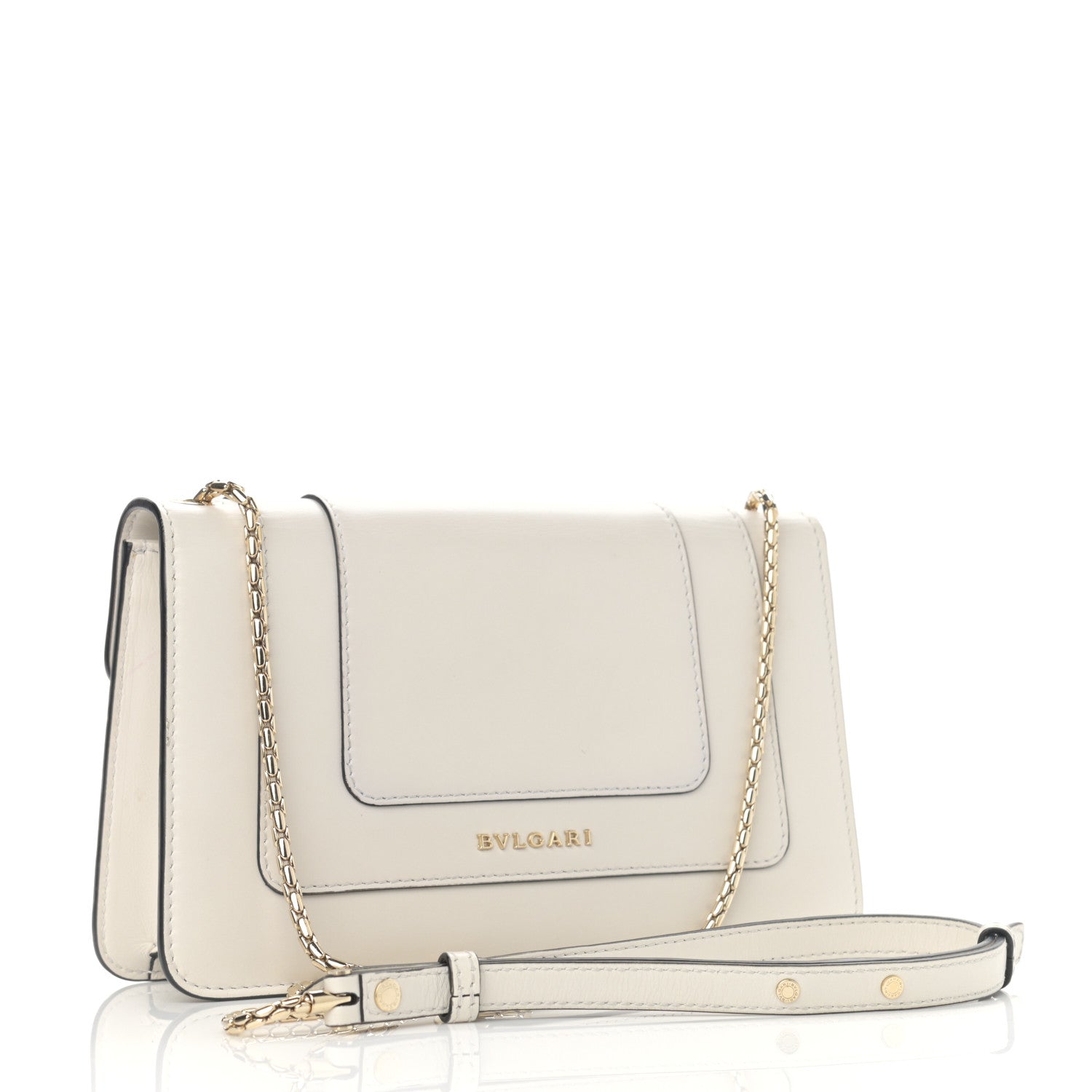 Bulgari Calfskin Serpenti Forever Crossbody Bag White 3 of 13